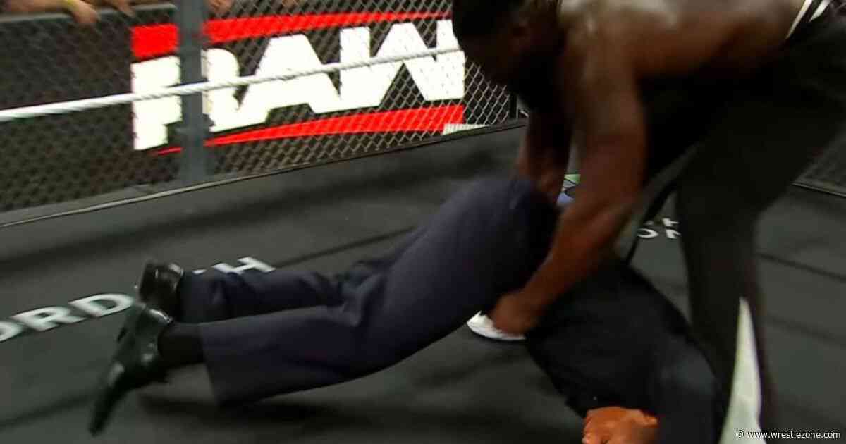 WATCH: Oba Femi Appears to Save WWE Extra From Scary Landing on RAW