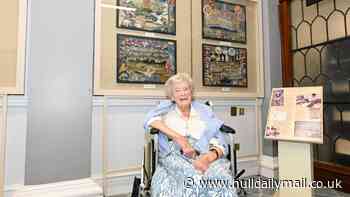 Pat celebrates her 100th by being reunited with artwork she created more than 70 years ago