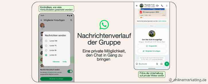 WhatsApp: Endlich Chat-Verlauf mit neuen Gruppenmitgliedern teilen