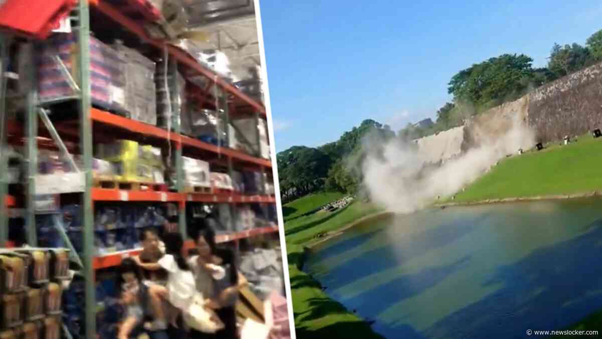 Beelden: Japanse eiland Kyushu getroffen door aardbeving