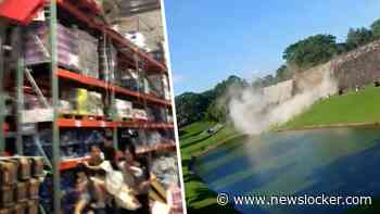 Beelden: Japanse eiland Kyushu getroffen door aardbeving