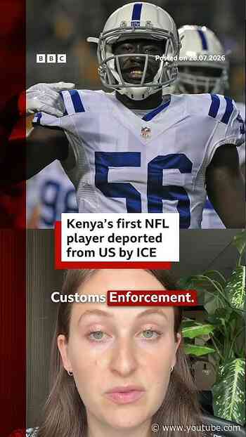 Former NFL player deported US Immigration and Customs Enforcement. #BBCNews