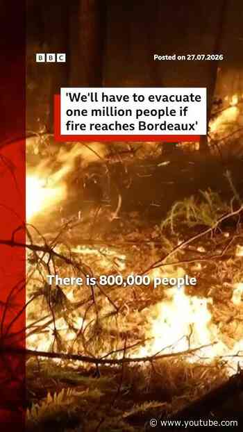 Mayor warns of possible Bordeaux evacuation due to ongoing wildfires. #France #Wildfires #BBCNews