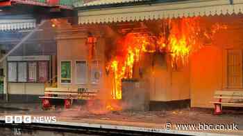 Rail station partially reopens a week after blaze