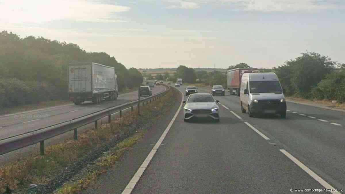 Two seriously injured in crash which left A14 closed for four hours