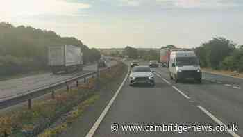 Two seriously injured in crash which left A14 closed for four hours