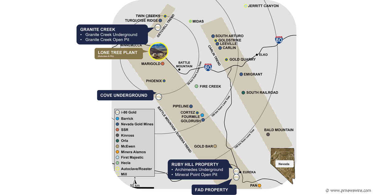 i-80 Gold Provides Update on Lone Tree Plant Refurbishment; Project Remains on Schedule and on Budget