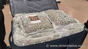 Man arrested at airport after over 50kg of cannabis found in suitcases by UK Border Force