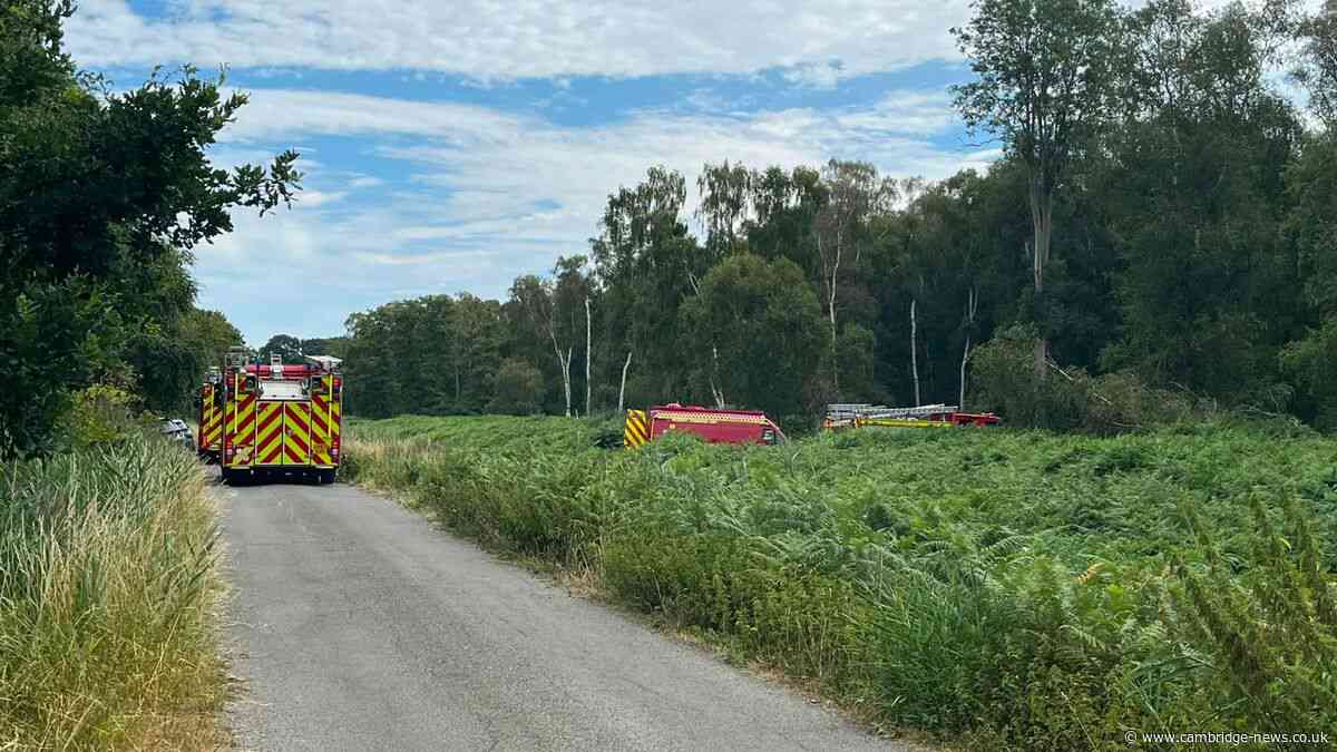 More than 40 firefighters tackle blaze at Cambridgeshire nature reserve