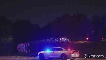 Emergency crews respond to overturned semi on I-35