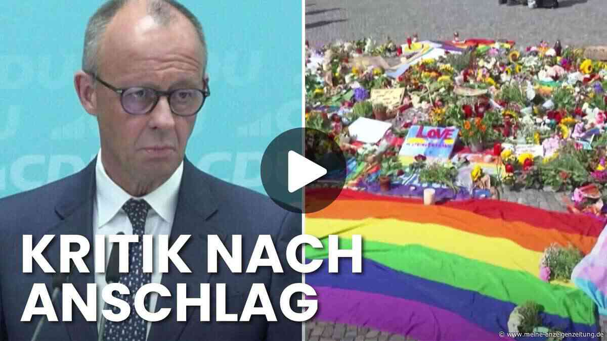 Merz wütet nach CSD-Anschlag über Behörden: „Ich verstehe es nicht“
