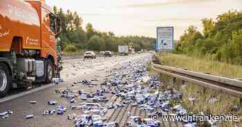 A8 bei Pforzheim: Hunderte Red-Bull-Dosen fluten Fahrbahn