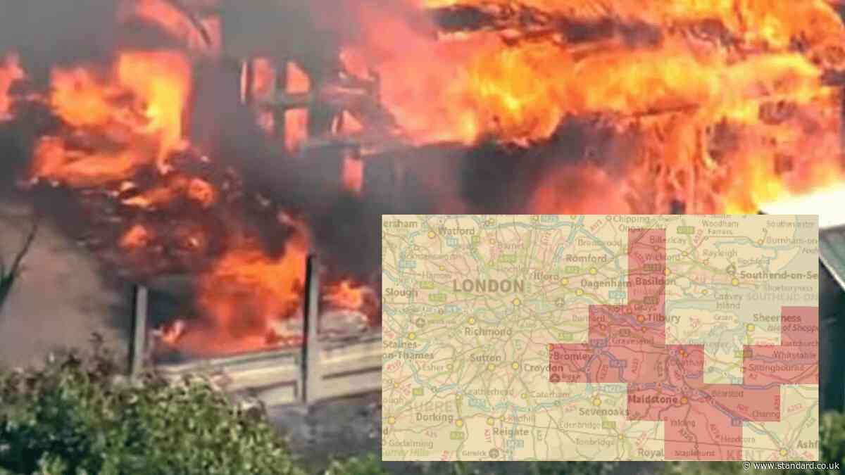 Mapped: The parts of London facing ‘exceptional’ wildfires threat this week as temperatures spike