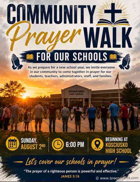 Prayer Walk for schools planned for August 2