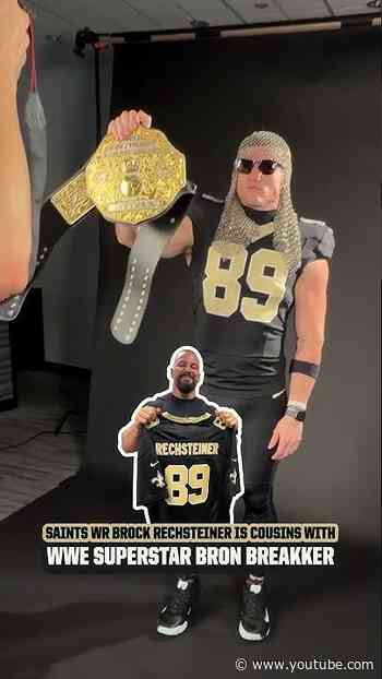 Brock Rechsteiner boasts WWE family ties to Bron Breakker ⚜️ #saints #nfl