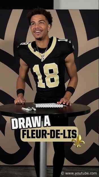 🤣 Saints rookies attempt to draw fleur-de-lis ⚜️ #saints #nfl #shorts