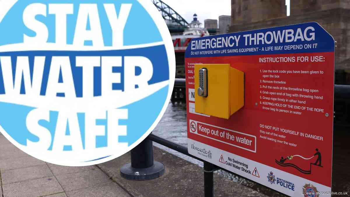 'I visited Newcastle Quayside to highlight crucial equipment that can save lives along the Tyne'