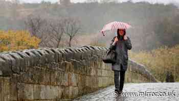 Met Office names areas facing heavy rain on Wednesday – downpours in 30 counties