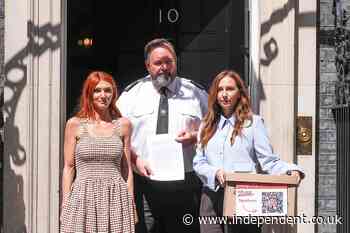 Abuse survivor hands petition to No 10 urging Burnham to remove sex offenders from early release scheme