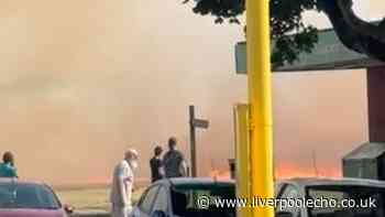 Plumes of smoke fill the sky as fire breaks out in Walton