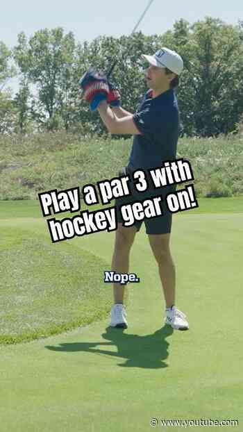 Think You Could Birdie Wearing Hockey Gear?! ⛳️