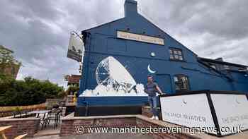 Pub unveils huge Jodrell Bank mural as campaign grows to save iconic telescope