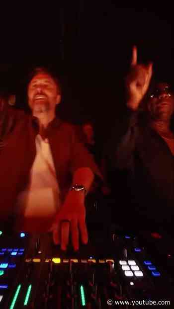 A legendary @davidguetta  b2b @CarlCoxofficialTV  at @unvrsibiza  ❤️‍🔥