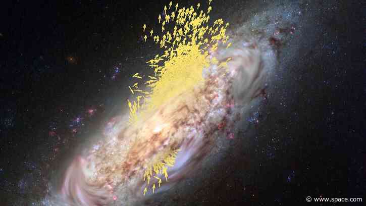 Our Milky Way galaxy appears to have flipped 90 degrees long ago. But why?