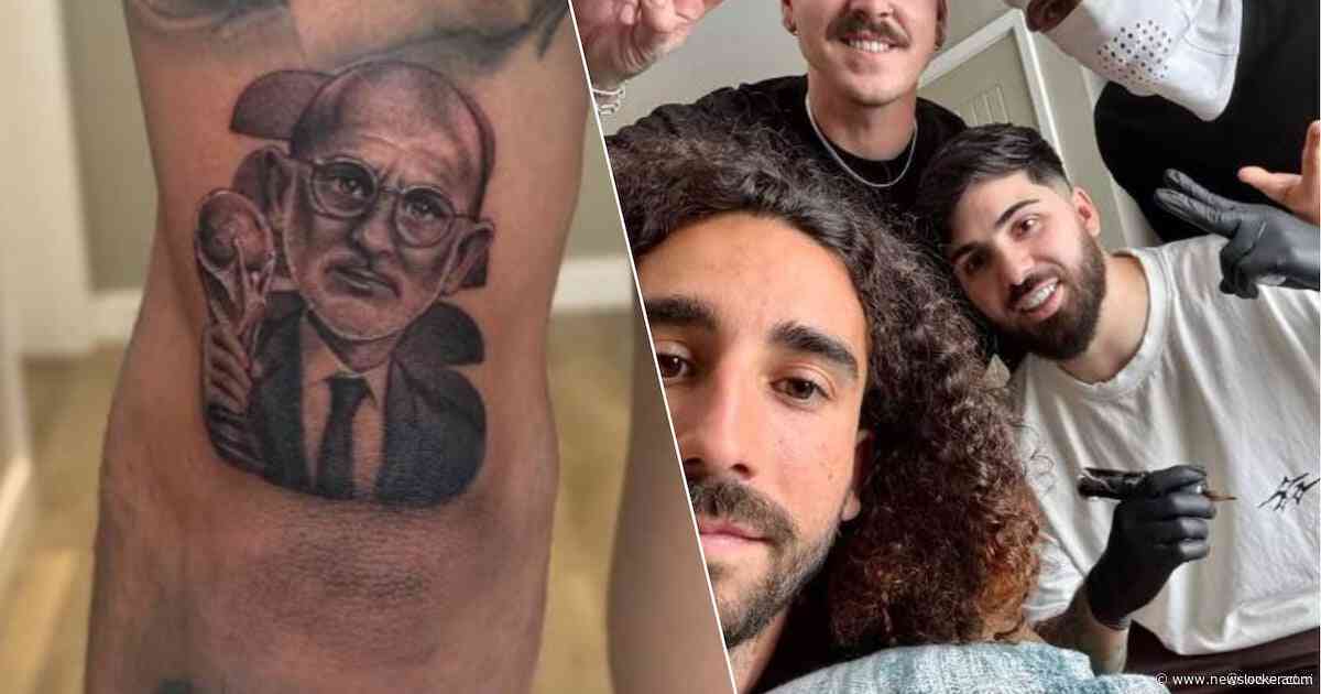 ‘Briljant’: Spaanse WK-winnaar houdt woord en laat het hoofd van de bondscoach op zijn arm tatoeëren
