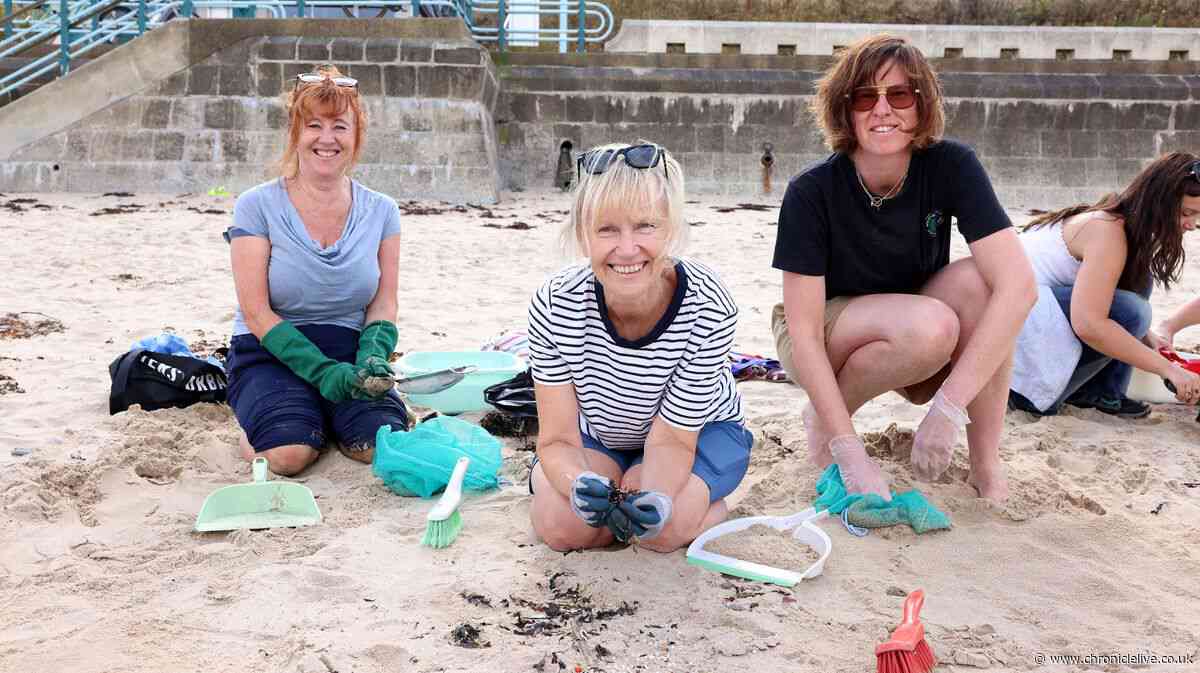 'We'll be able to see them every single day for the rest of our lives' - volunteers clean up nurdles on Whitley Bay Beach