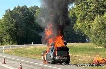 POL-PDWIL: Fahrzeugbrand auf der A1 bei Salmtal führt zu erheblichen Rückstau