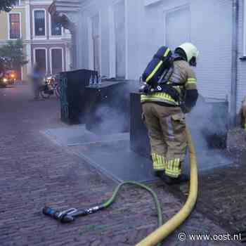 Containerbrand in centrum Deventer