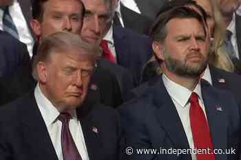 Internet erupts as Trump is caught with his eyes closed throughout Lindsey Graham’s funeral