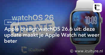 Apple brengt watchOS 26.6 uit: deze update maakt je Apple Watch net weer beter