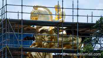 All that glitters... Donald Trump's $5million makeover for Washington statues