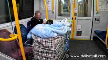 Heartless act sparks outrage after homeless woman is forced to give up her 'life's belongings' because trolleys are not allowed on trains