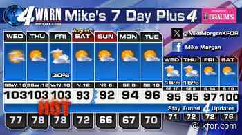 Heat Wave Continues, a welcomed weekend change.