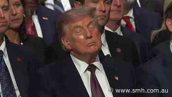 Trump appears to doze off at Lindsey Graham's funeral