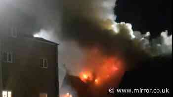 Leicester church fire LIVE: Huge flames take hold of historic building