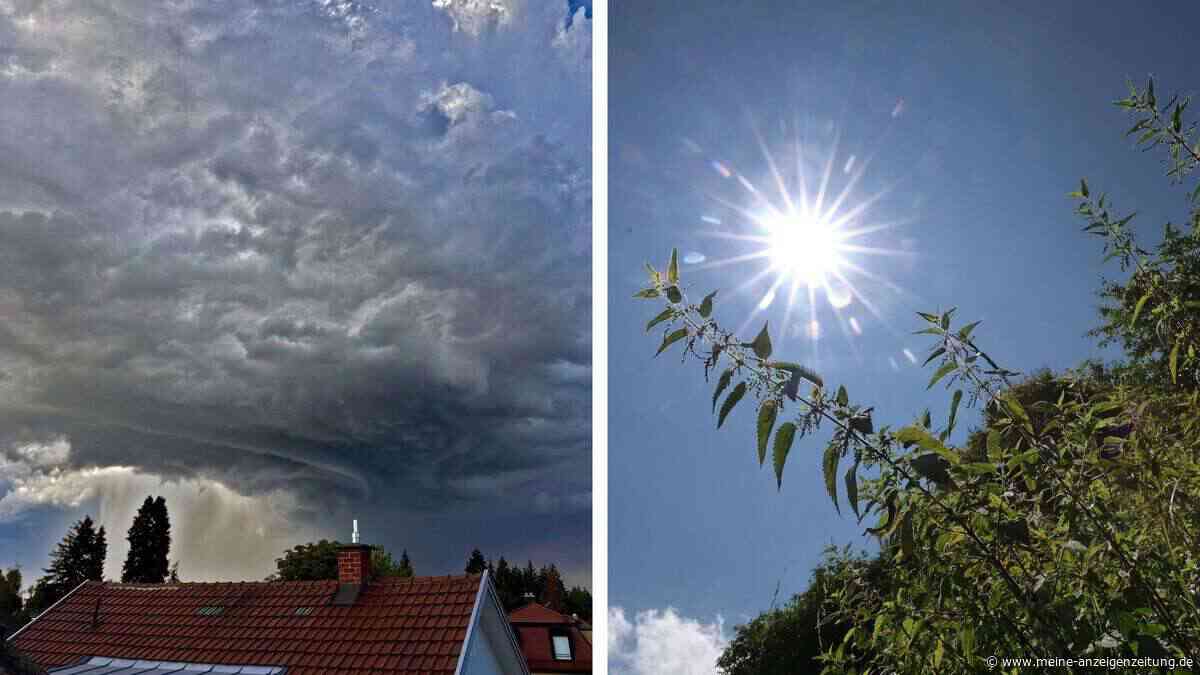 Hitzewelle in Bayern wird heftiger – Wo heute schon Gewitter, Starkregen und Hagel drohen