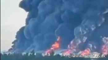 Russia on fire as Ukraine launches huge strike hitting country's 'Amazon' and port