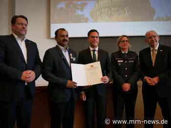 Mannheim – Muhammad Afzal mit der Rettungsmedaille ausgezeichnet