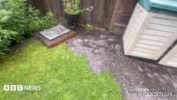 Development concerns as sewage fills garden