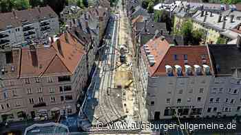 Neue Augsburger Tramlinie: In der Rosenaustraße liegen jetzt die Straßenbahngleise