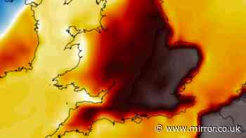 UK weather maps show 11 counties at 35C or more as heatwave reaches 36C today