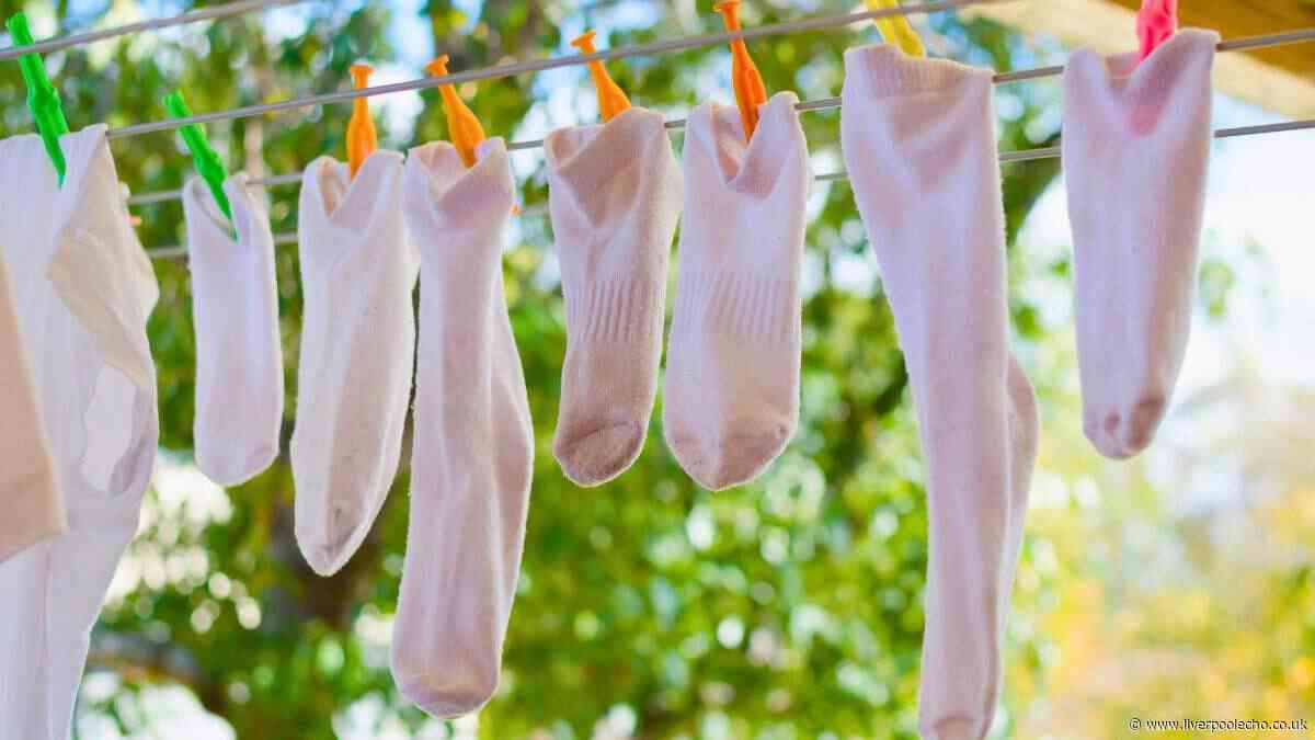 Socks will look whiter without brown stains if washed with a common kitchen ingredient