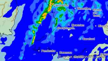 Met Office weather maps show rain hitting Wales with downpour expected this weekend