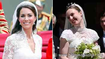 Archduchess of Austria copies bride Kate Middleton in lace wedding dress with the longest train