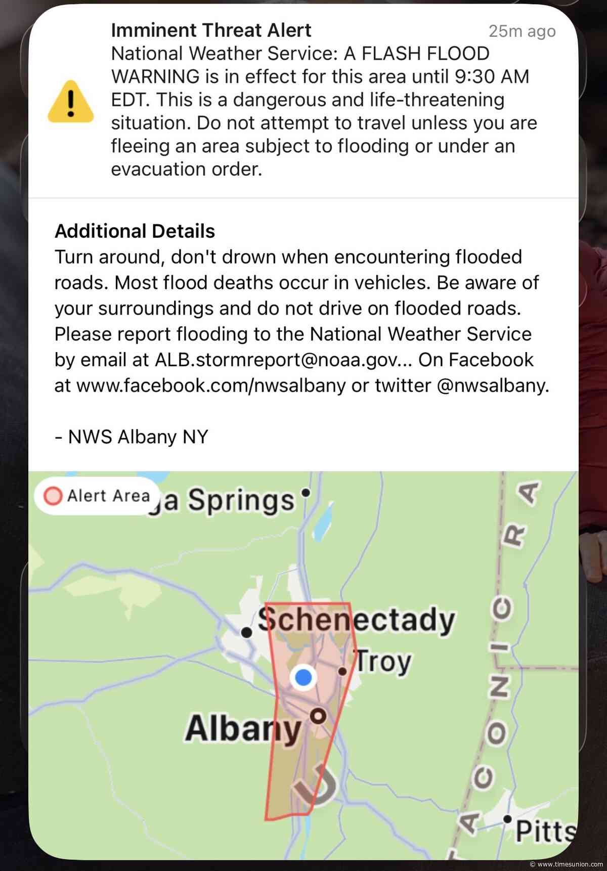 Live: People urged to stay off roads ‘unless fleeing an area subject to flooding’