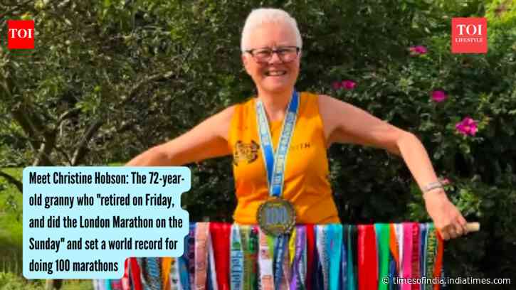 Meet Christine Hobson: The 72-year-old granny who "retired on Friday, and I did the London Marathon on the Sunday" and set a world record for doing 100 marathons